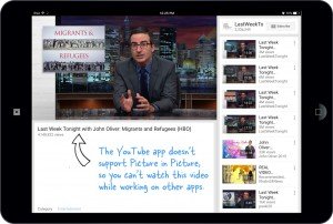 YouTube and iOS 9’s Picture in Picture
