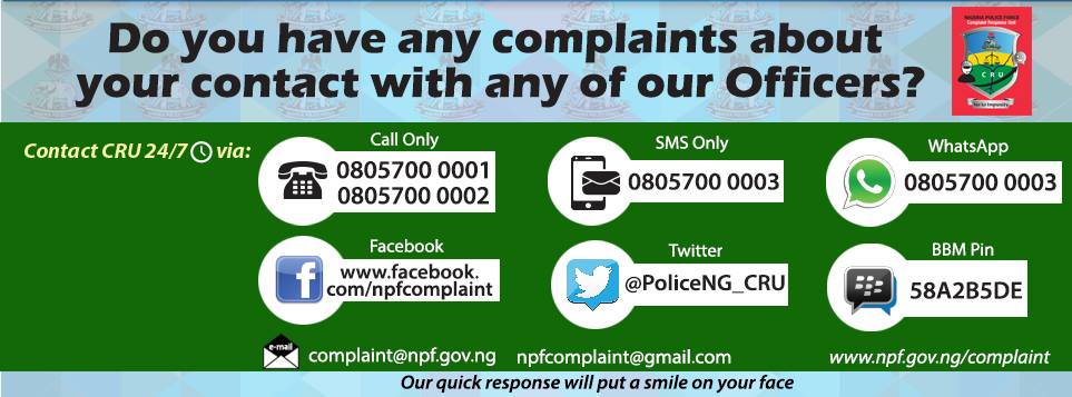 COMPLAINT RESPONSE UNIT Nigeria Police Force
