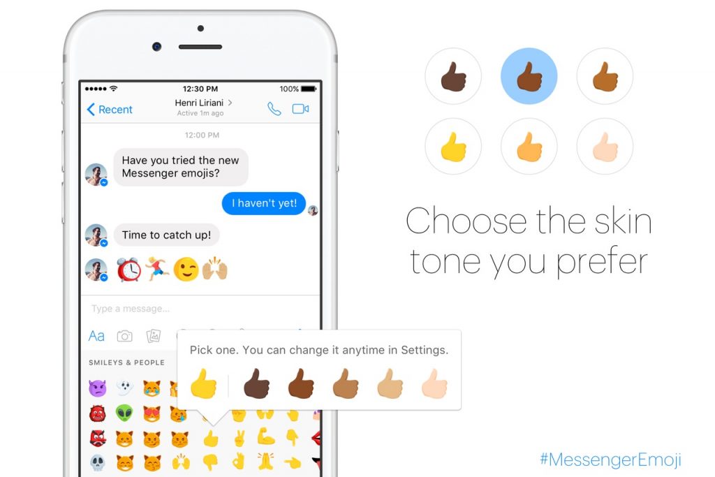 Facebook Messenger rolls out a fat list of emojis
