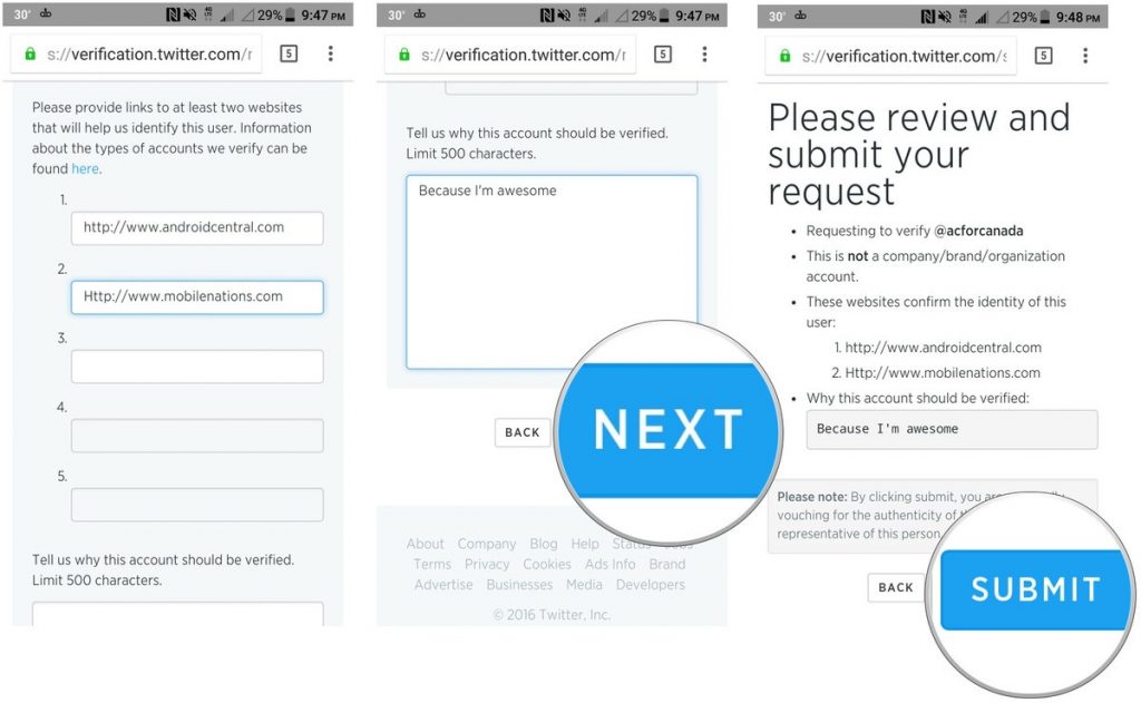 Tutorial: Verifying your Twitter account on Android