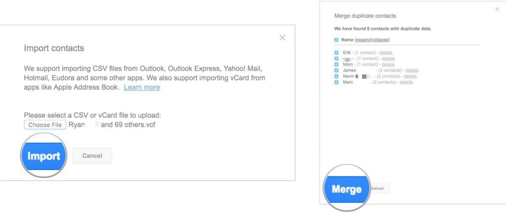 How can I move my iPhone contacts to my Android phone via iCloud