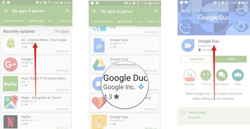 How to share apps in Google Play