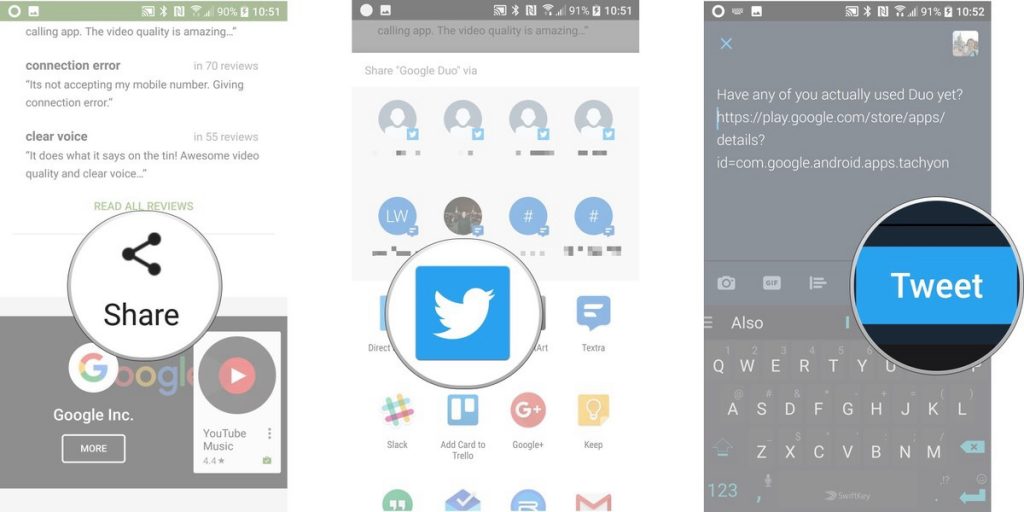 How to share apps in Google Play